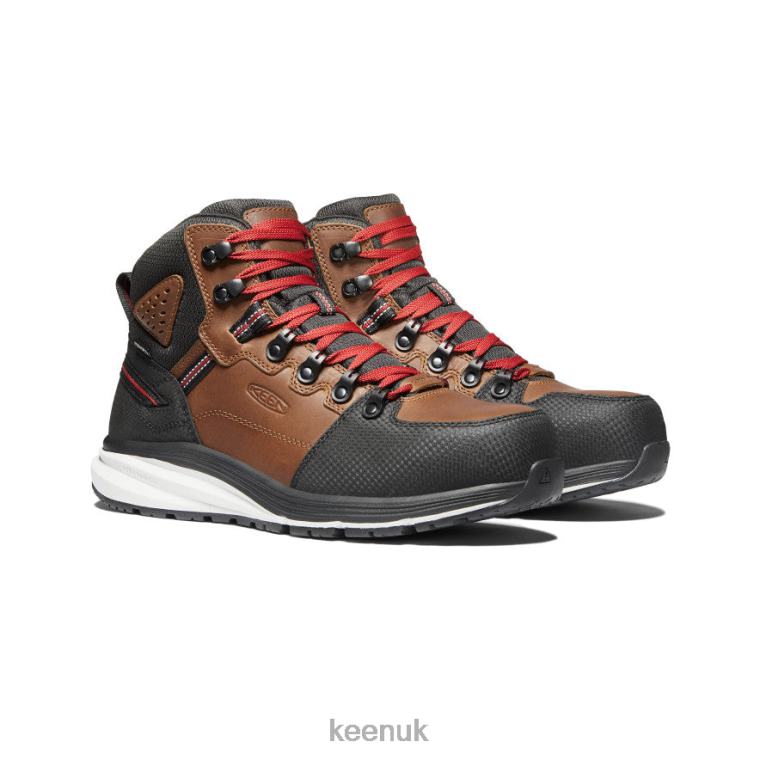 Footwear KEEN Red Hook Waterproof Boot (Carbon-Fiber Toe) Tobacco/Black Men Z2D88223