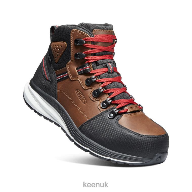Footwear KEEN Red Hook Waterproof Boot (Carbon-Fiber Toe) Tobacco/Black Men Z2D88223