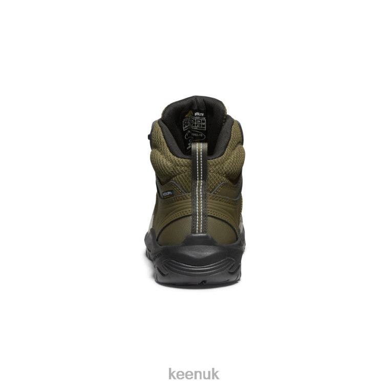 Footwear KEEN Reno KBF Waterproof Mid (Soft Toe) Dark Olive/Black Men Z2D886