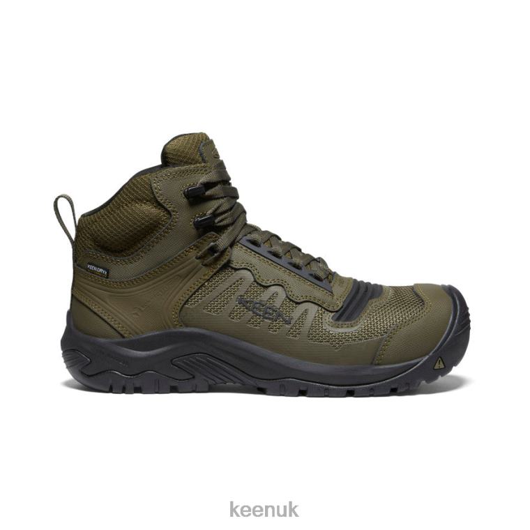 Footwear KEEN Reno Mid KBF Waterproof (Carbon-Fiber Toe) Dark Olive/Black Men Z2D8820