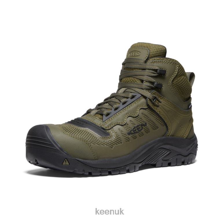 Footwear KEEN Reno Mid KBF Waterproof (Carbon-Fiber Toe) Dark Olive/Black Men Z2D8820