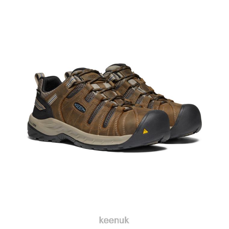 Footwear KEEN Flint II Waterproof (Steel Toe) Cascade Brown/Orion Blue Men Z2D88280