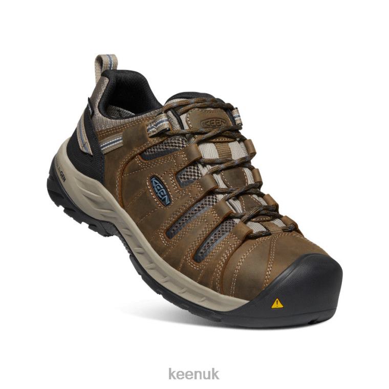 Footwear KEEN Flint II Waterproof (Steel Toe) Cascade Brown/Orion Blue Men Z2D88280