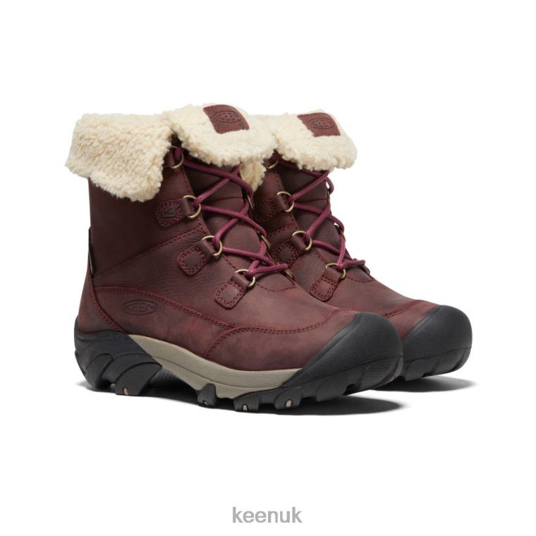 Footwear KEEN Betty Waterproof Short Boot Burgundy/Brindle Women Z2D88680