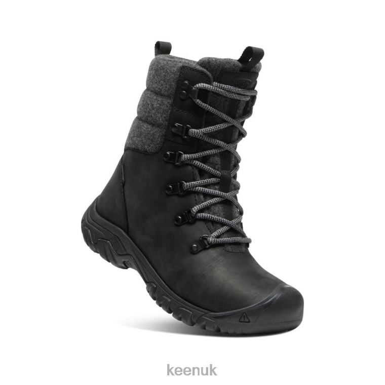 Footwear KEEN Greta Waterproof Boot Black/Black Wool Women Z2D88691