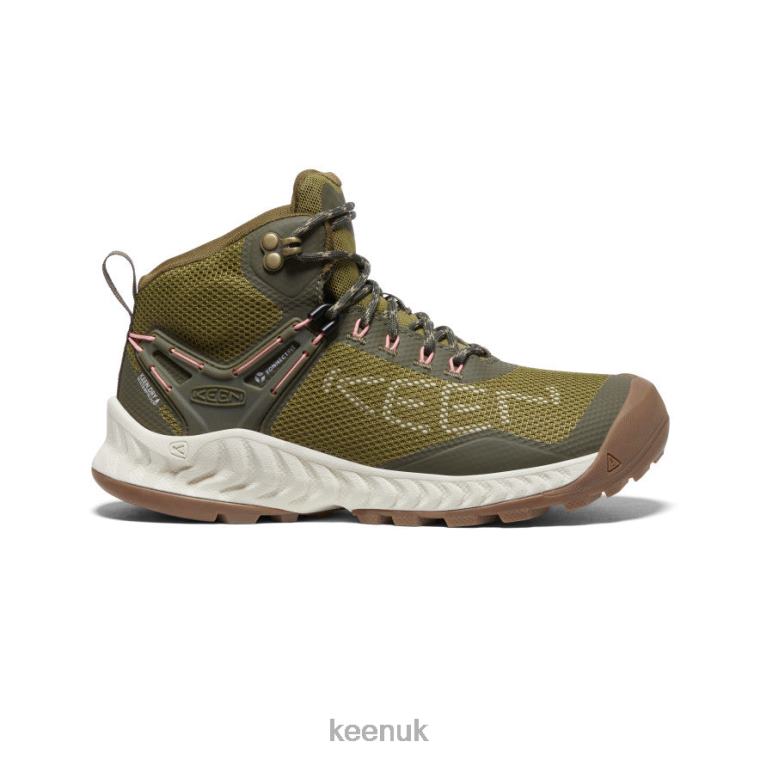 Footwear KEEN NXIS EVO Waterproof Boot Olive Drab/Silver Birch Women Z2D88468
