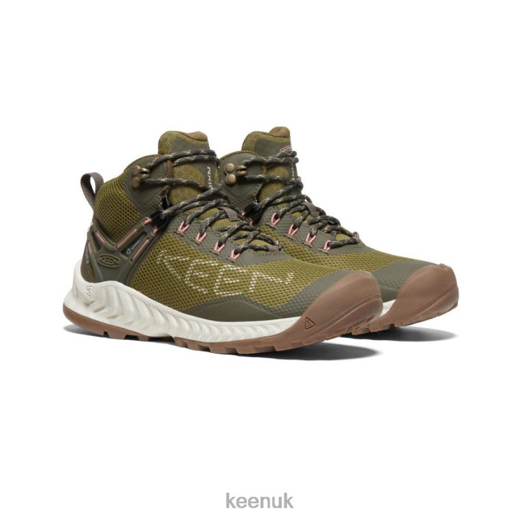 Footwear KEEN NXIS EVO Waterproof Boot Olive Drab/Silver Birch Women Z2D88468