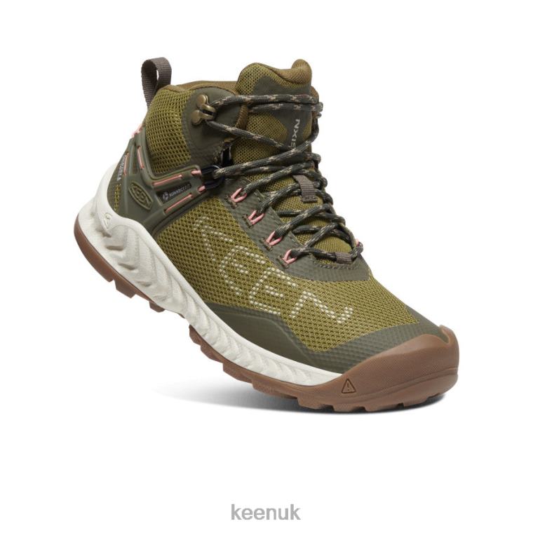 Footwear KEEN NXIS EVO Waterproof Boot Olive Drab/Silver Birch Women Z2D88468
