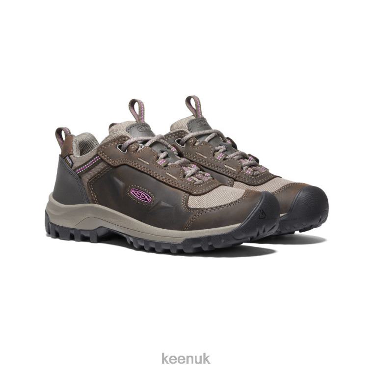 Footwear KEEN Basin Ridge Waterproof Shoe Canteen/Wood Violet Women Z2D88690