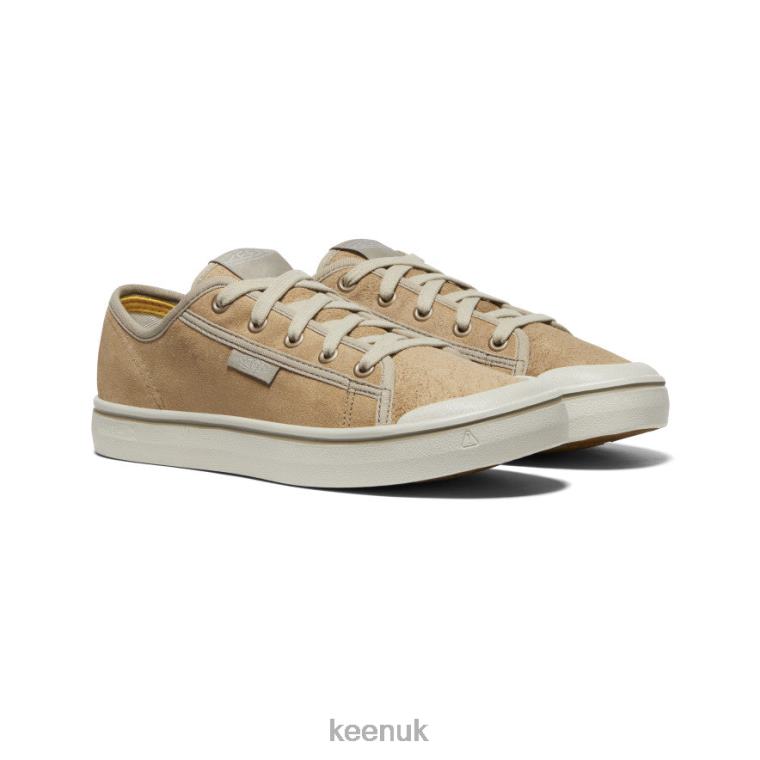 Footwear KEEN Elsa Harvest Leather Sneaker Beige/Silver Birch Women Z2D88627