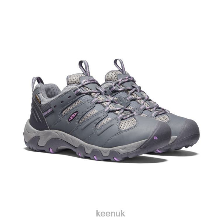 Footwear KEEN Koven Waterproof Shoe Steel Grey/African Violet Women Z2D88665
