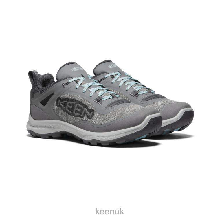 Footwear KEEN Terradora Flex Waterproof Shoe Steel Grey/Cloud Blue Women Z2D88601