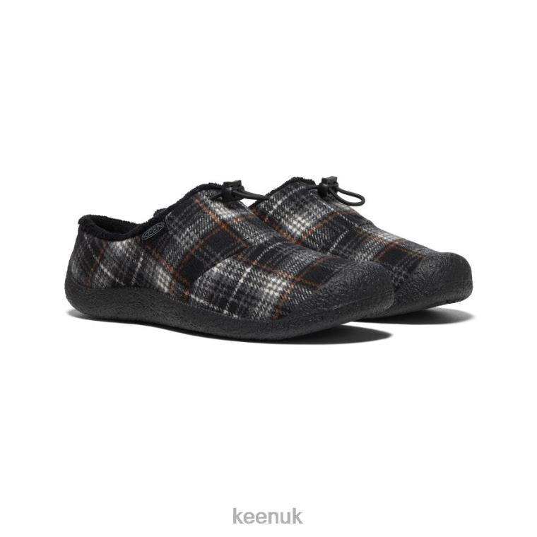 Footwear KEEN Howser III Slide Black Plaid/Steel Grey Women Z2D88485